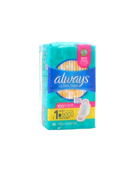 32976 - Always Ultra Thin Size 1  - 3 x 36's 08322 - Box:  - Loc: E1