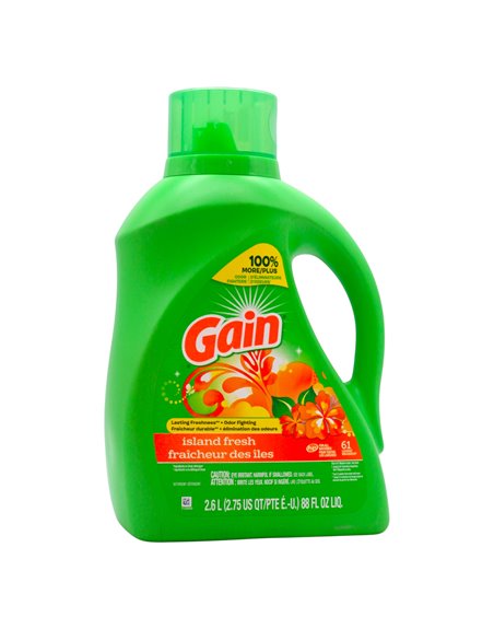 33172 - Gain Liquid Laundry Detergent, Island Fresh - 88 fl. oz. ( Case of 4 ) - Box:  - Loc: C2