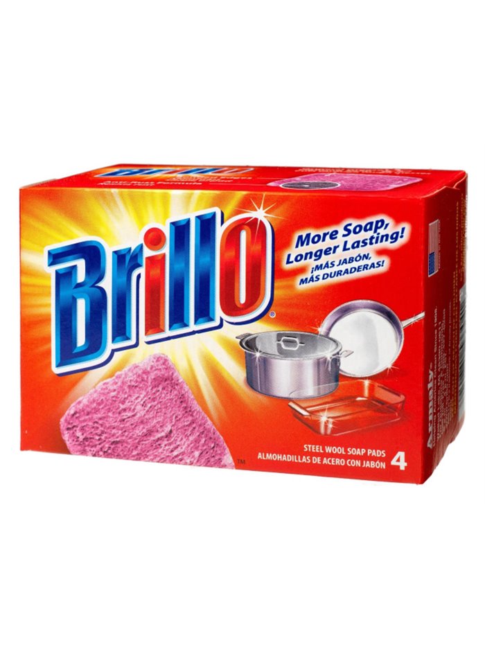 10337 - Brillo Soap Pads - 4 Pads (Case of 12) - Box:  - Loc: J8