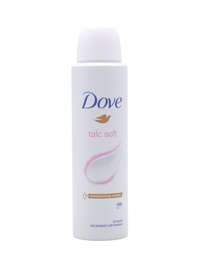 33260 - Dove Deodorant Spray, Talc Soft 150ml. (Case of 6) - Box:  - Loc: K9