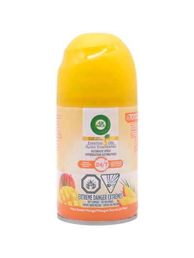 33275 - Air Wick Refill Ultra Machine Can, Sweet Mango - 180g (Case of 6) - Box:  - Loc: I3