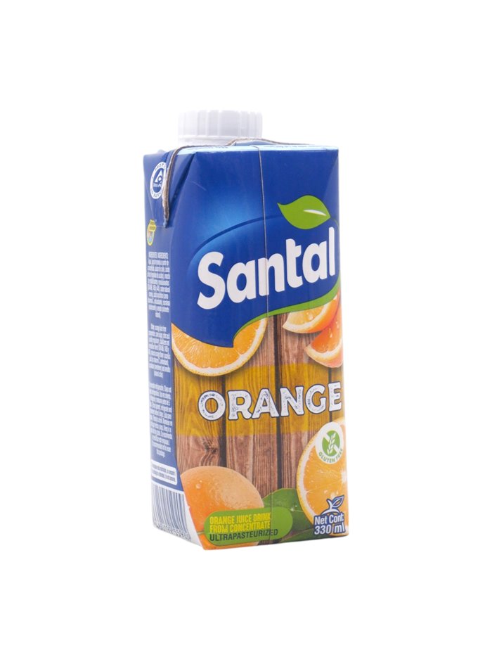 33493 - Santal Juice Orange - 330ml (Pack of 18) - Box:  - Loc: F2