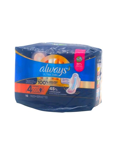 33535 - Always Ultra Thin Size 4 - 6 x 16's - Box:  - Loc: E3