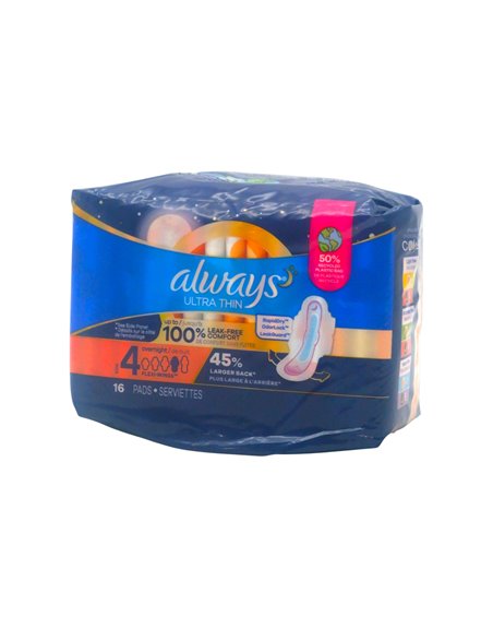 33535 - Always Ultra Thin Size 4 - 6 x 16's - Box:  - Loc: E3