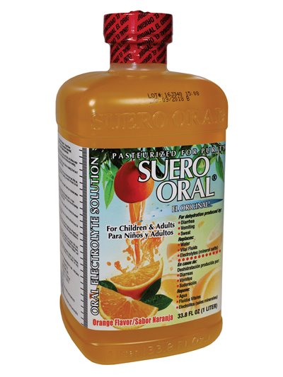 10750 - Suero Oral Orange, 1 lt. - (Case of 8) - Box:  - Loc: D0