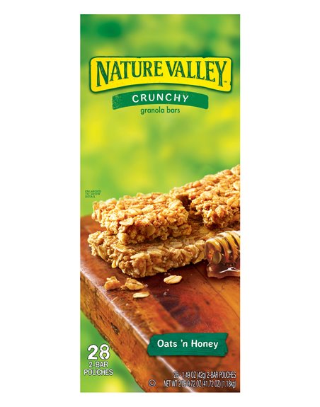 10772 - Nature Valley Crunchy, Oats & Honey - (28 Packs) - Box:  - Loc: L3