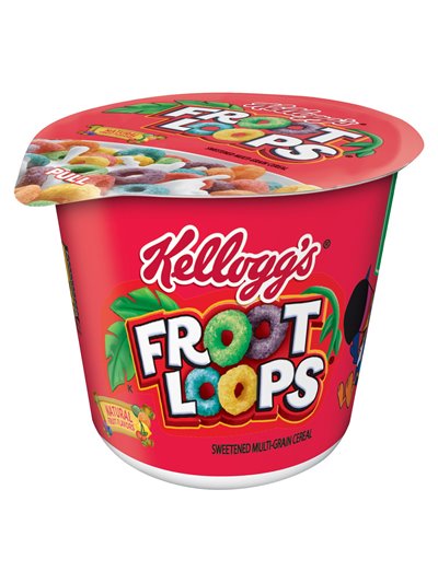 10845 - Kellogg's Froot Loops Cereal Cups - 6 Pack - Box:  - Loc: M1