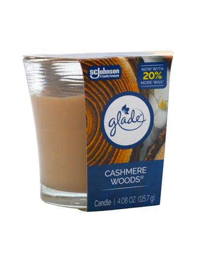 33671 - Glade Candle. Cashmere Wood - 4.08 oz. (Case of 6) - Box:  - Loc: I5