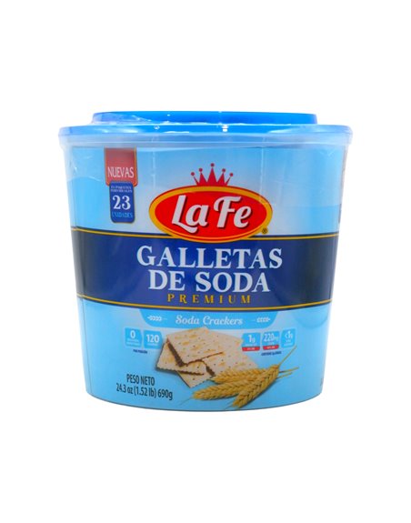 33688 - La Fe. Soda Crackers SaLtine - 24.3 fl. oz. (Case of 12) - Box:  - Loc: R5
