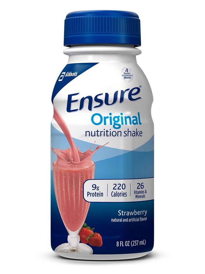 11049 - Ensure Strawberry, 8 fl. oz. - (24 Pack) - Box:  - Loc: F1