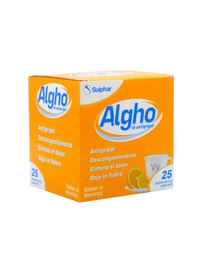 33807 - Algho Te Antigripal (Yellow). Naranja. - 25ct - Box:  - Loc: K3