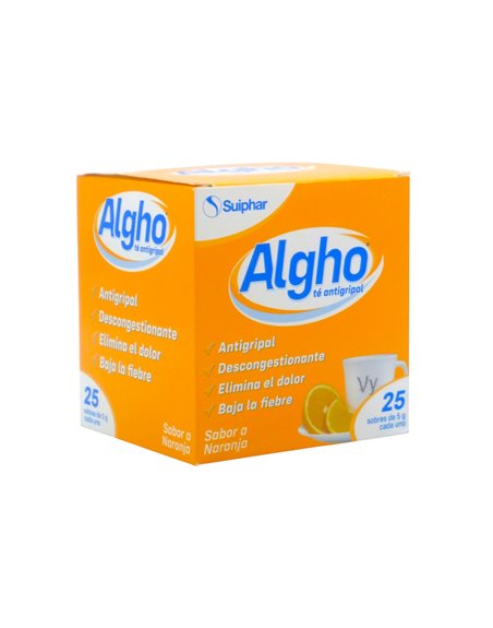 33807 - Algho Te Antigripal (Yellow). Naranja. - 25ct - Box:  - Loc: K3