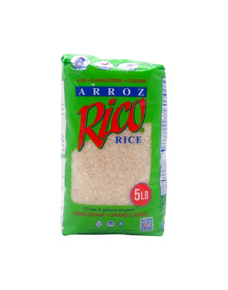 34229 - Rico. Long Grain Rice- 5Lb. (Pkg of 4) - Box:  - Loc: R2