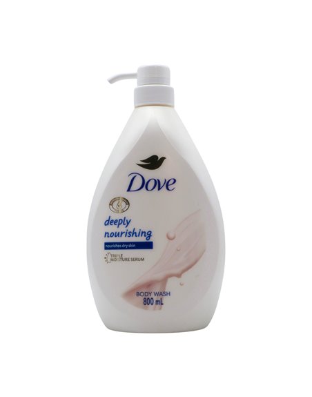 34277 - Dove Body Wash Pump, Deeply Nourishing,  - 800ml. (Case Of 12) - Box:  - Loc: I1