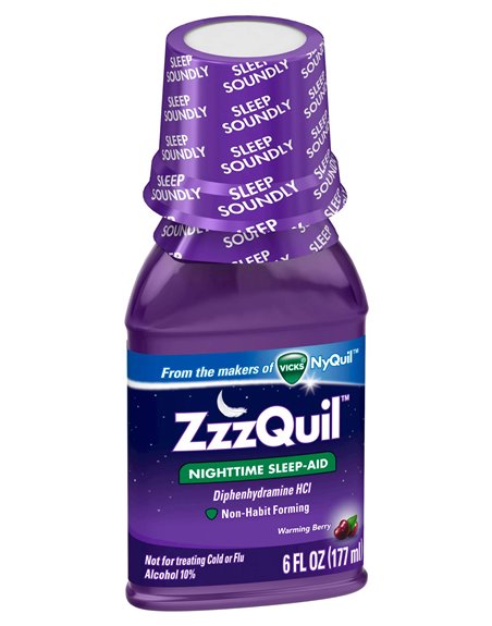 11811 - Vicks ZzzQuil Nighttime Sleep Aid - 6 fl. oz. - Box:  - Loc: K4