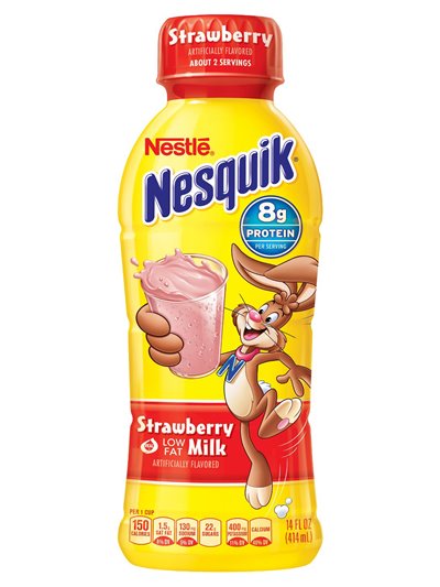 12317 - Nesquik Liquid Strawberry - 14 fl. oz. (12 Packs) - Box:  - Loc: E6