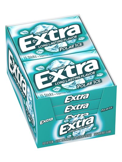 13543 - Extra Gum Polar Ice - 10/15 Sticks - Box:  - Loc: N1