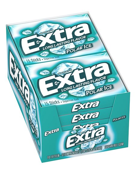 13543 - Extra Gum Polar Ice - 10/15 Sticks - Box:  - Loc: N1