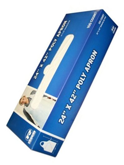 14091 - Poly Aprons 24" X 42" - 100ct - Box:  - Loc: Q4