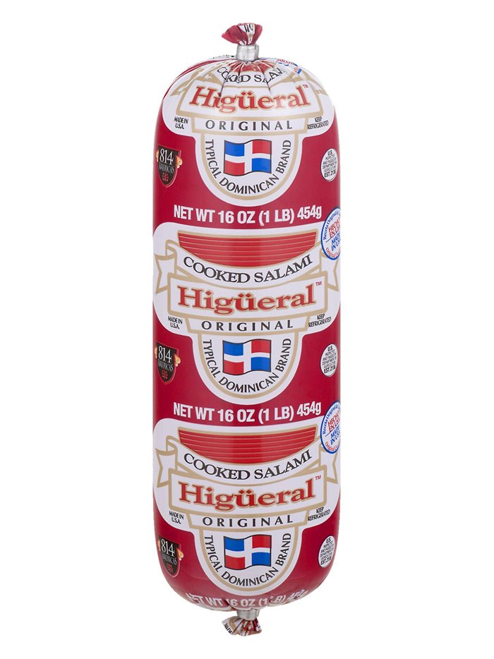 14350 - Higueral Cooked Salami (Red) - 1 lb. - Box:  - Loc: NV-15