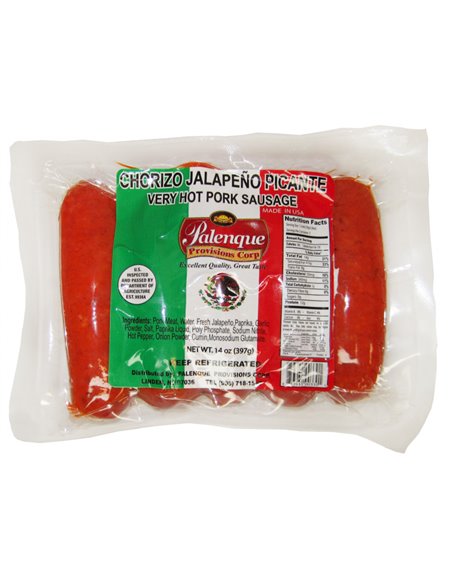 14549 - Palenque Chorizo Jalapeño Picante (MEXICO) - 14 oz. (Case of 24) - Box:  - Loc: NV-12