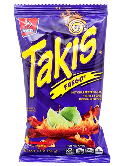 14722 - Barcel Takis Fuego Hot - 2 oz (Case of 42). - Box:  - Loc: P13