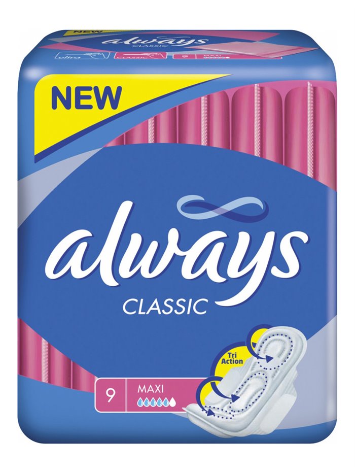 14745 - Always Classic Maxi Size 2 - 16 x 9's - Box:  - Loc: D2
