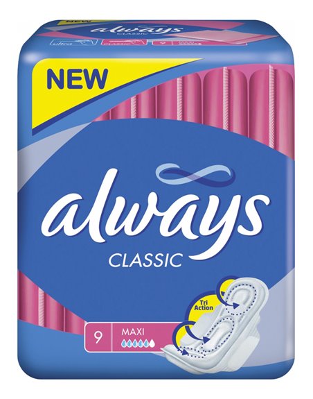 14745 - Always Classic Maxi Size 2 - 16 x 9's - Box:  - Loc: D2
