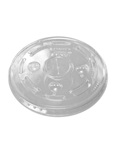 15226 - Clear Plastic Flat Lids W/Straw Slot, 12-24oz. - 10x100ct - Box:  - Loc: R3