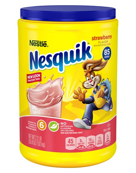 15469 - Nesquik Powder Strawberry - 41.9 oz (Case of 6) - Box:  - Loc: G2
