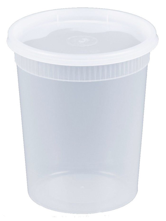 3140 - Plastic Deli Food Containers Combo, 32 oz. - 240ct - Box:  - Loc: N11
