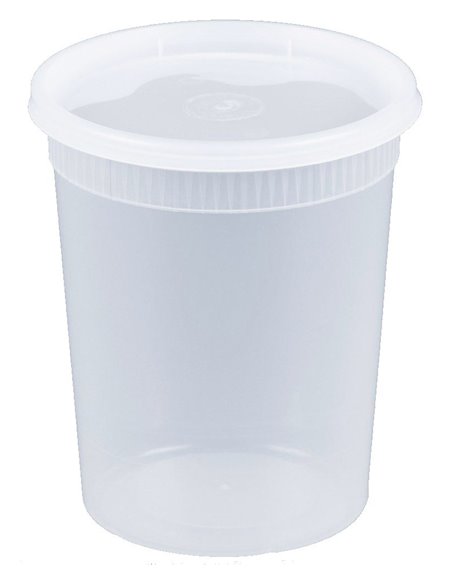 3140 - Plastic Deli Food Containers Combo, 32 oz. - 240ct - Box:  - Loc: N11