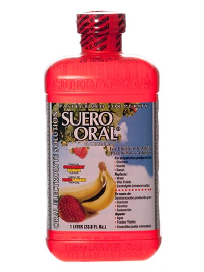 8686 - Suero Oral Strawberry Banana, 1 lt. - (Case of 8) - Box:  - Loc: D0