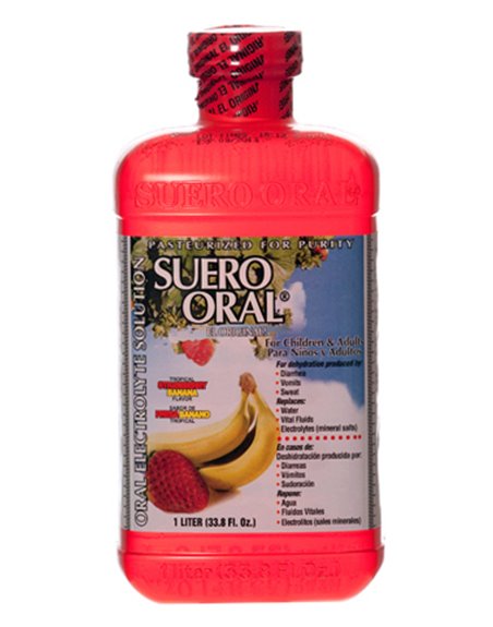 8686 - Suero Oral Strawberry Banana, 1 lt. - (Case of 8) - Box:  - Loc: D0
