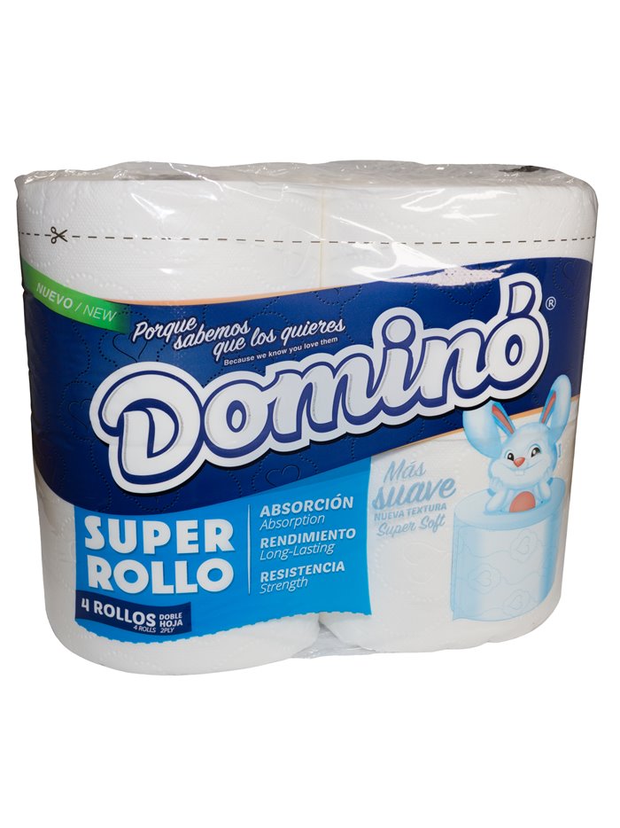 10684 - Domino Bath Tissue, Super Rollo - 12 Pack/4 Rolls - Box:  - Loc: H1