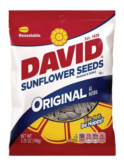 5376 - David Sunflower Seeds, Original - 5.25 oz. ( 12 Packs ) - Box:  - Loc: M11