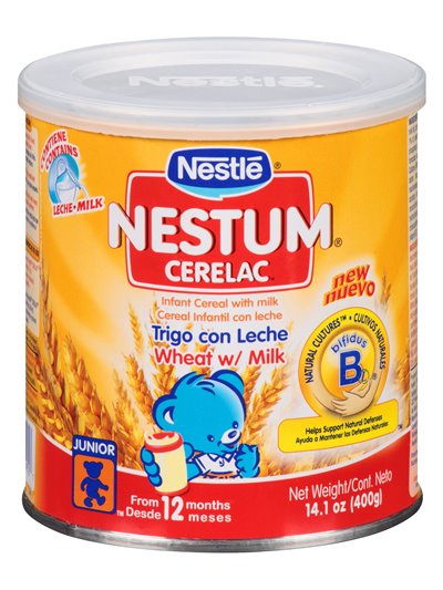 11007 - Nestle Nestum Cerelac Wheat & Milk (Trigo & Leche) - 14.1 oz. (Case of 12) - Box:  - Loc: F0