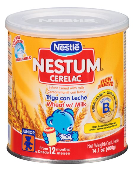 11007 - Nestle Nestum Cerelac Wheat & Milk (Trigo & Leche) - 14.1 oz. (Case of 12) - Box:  - Loc: F0