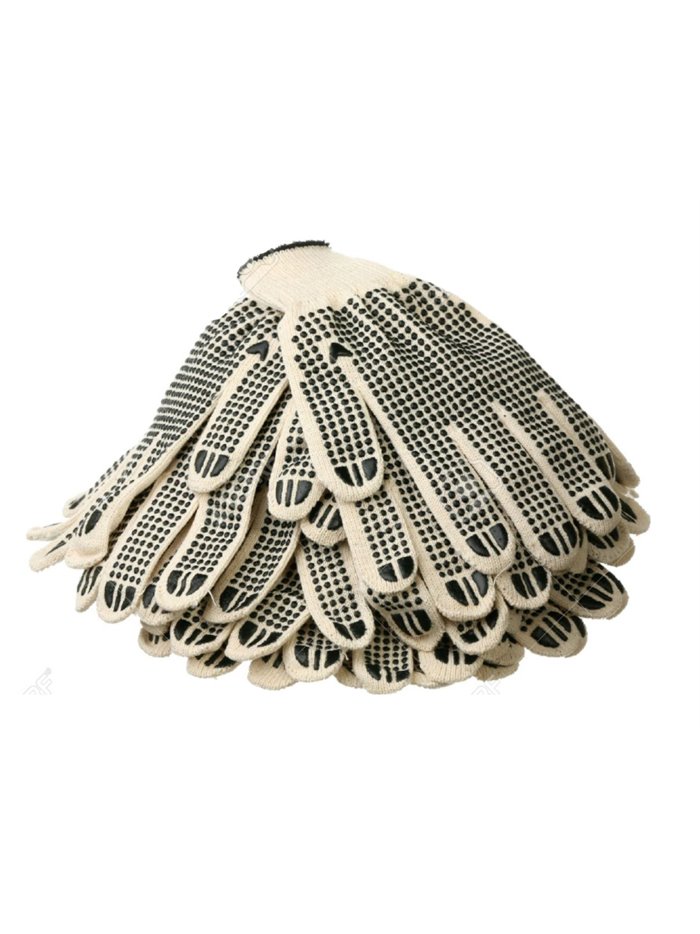 11175 - Gloves White W/PVC Dots Xtra Tuff - Box:  - Loc: I4