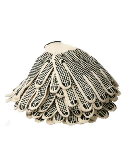 11175 - Gloves White W/PVC Dots Xtra Tuff - Box:  - Loc: I4