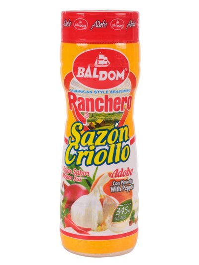 14445 - Ranchero Sazón Criollo Adobo W/Pepper - 12.2 oz. (Case of 24) - Box:  - Loc: N5