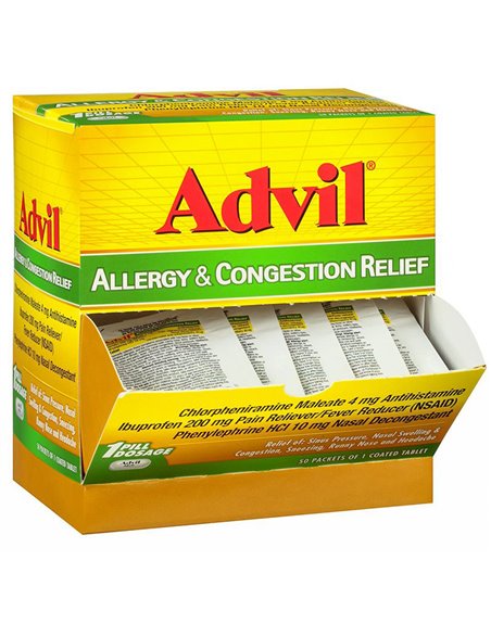 3173 - Advil Allergy & Congestion Relief - 50ct - Box:  - Loc: K2