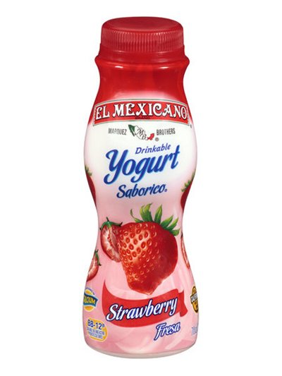 15885 - El Mexicano Yogurt Strawberry - 7 fl. oz. (12 Pack) - Box:  - Loc: NV-11