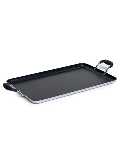 7876 - Imusa Double Burner Griddle Non-Stick 20" - Box:  - Loc: J9