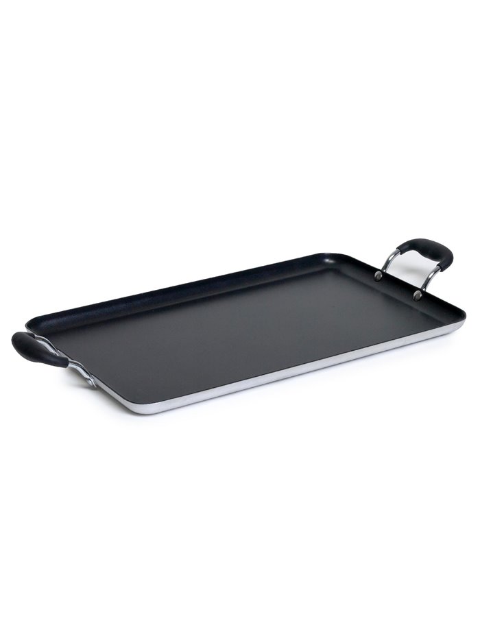 7876 - Imusa Double Burner Griddle Non-Stick 20" - Box:  - Loc: J9
