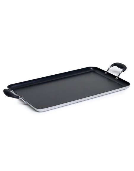7876 - Imusa Double Burner Griddle Non-Stick 20" - Box:  - Loc: J9
