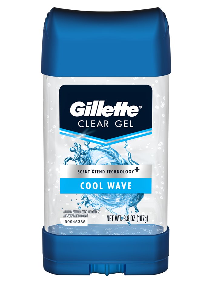 15940 - Gillette Deodorant Clear Gel Cool Wave - 3.4 oz. - Box:  - Loc: K7