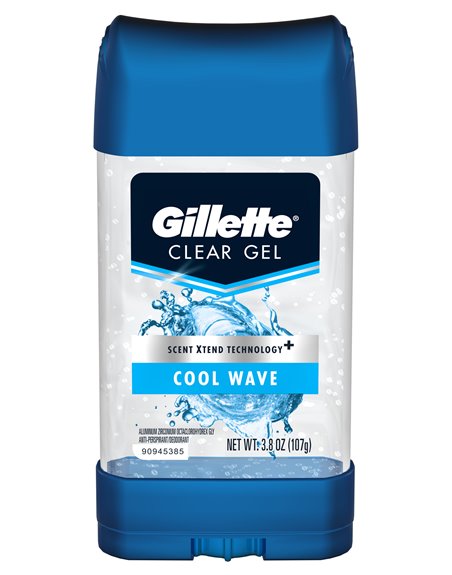 15940 - Gillette Deodorant Clear Gel Cool Wave - 3.4 oz. - Box:  - Loc: K7
