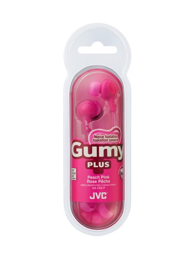 16116 - JVC Gumy Plus Headphones, Pink - Box:  - Loc: L0
