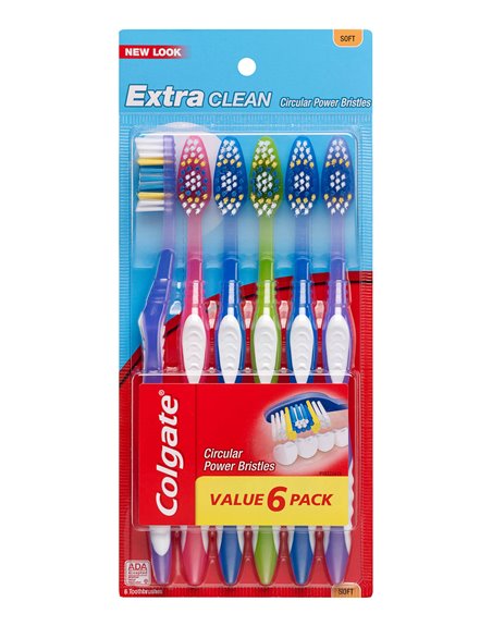 16152 - Colgate Toothbrush, Extra Clean, Soft - (Pack of 6) - Box:  - Loc: K9